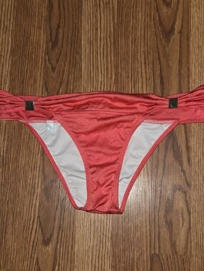 Victoria's Secret Coral Pink One-Piece Swim Bottom Detail